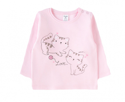 Джемпер для девочки Crockid нежно-розовый леопардовый котенок