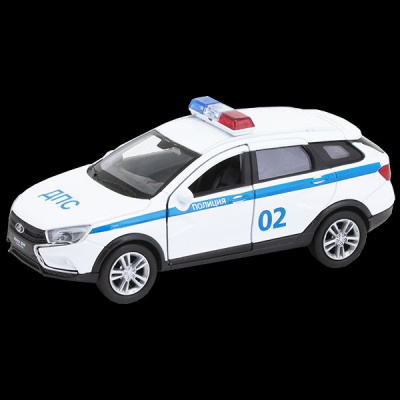 Модель машины 1:34-39 LADA VESTA SW CROSS Полиция ДПС WELLY