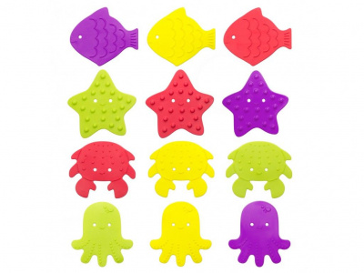 Мини-коврики для игры и купания на присосках Морские животные №12 Roxy Kids