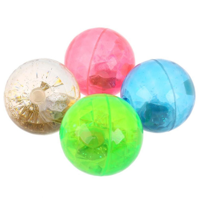 Мяч попрыгун с глитером и светящимся кристаллом LG-23029-R Играем вместе