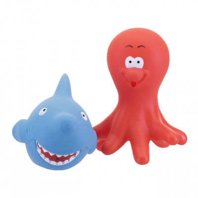 Набор игрушек для ванны Осьминог и акула Курносики