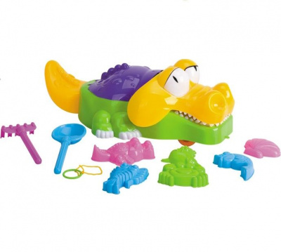 Набор для игр с песком 9 предметов Милый зубастик Hualian Toys