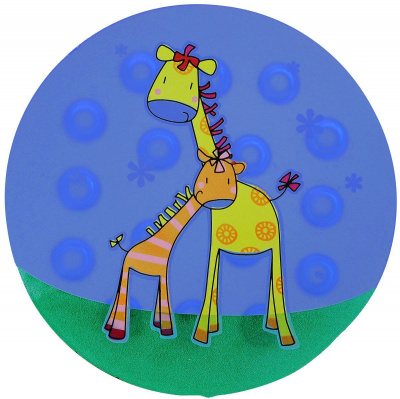 Мини - коврик для ванны "Жирафы" (на присосках)