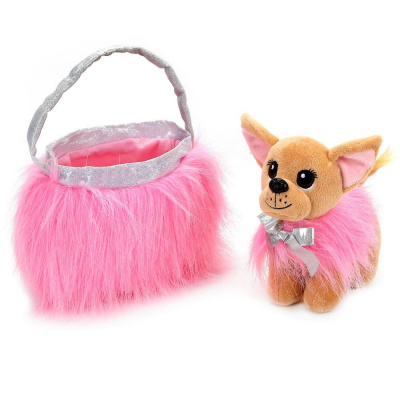 Собака чихуахуа в розовой сумочке Мой питомец 19см CT191034-18