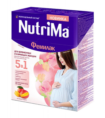 Напиток молочный Фемилак со вкусом манго для беременных и кормящих женщин 350 г*