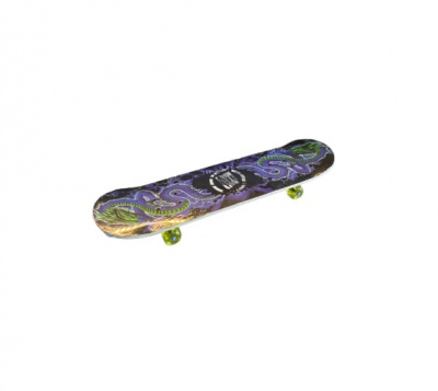 Скейтборд деревяный с принтом PU без света 608Z 79х20 см