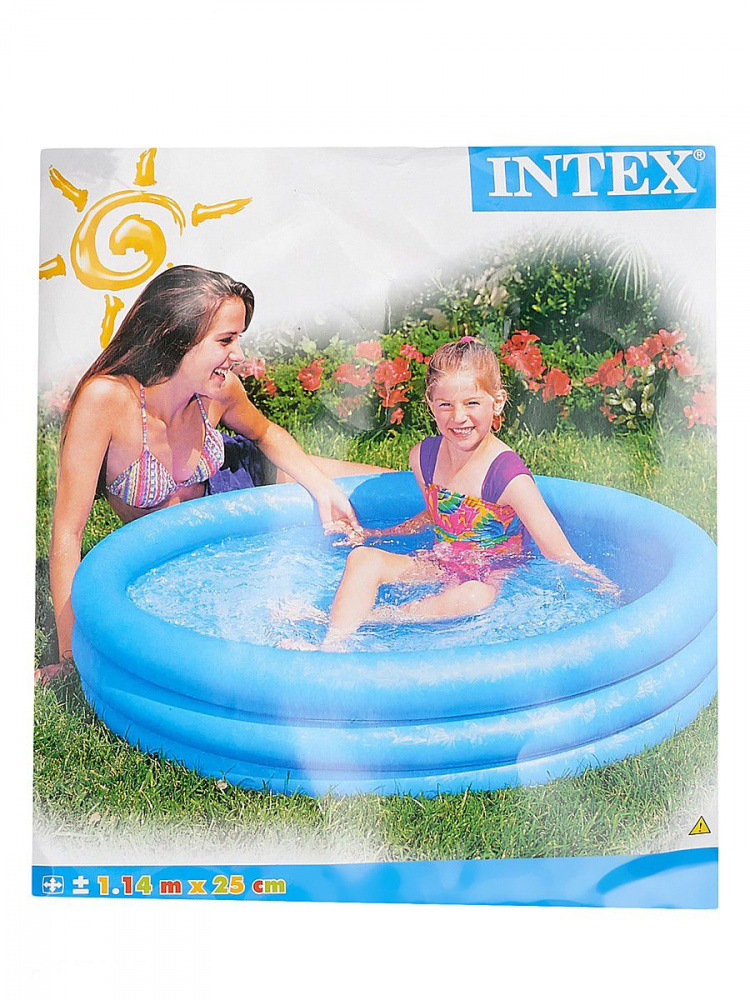 Бассейн 114х25 см синий малый INTEX 59416*
