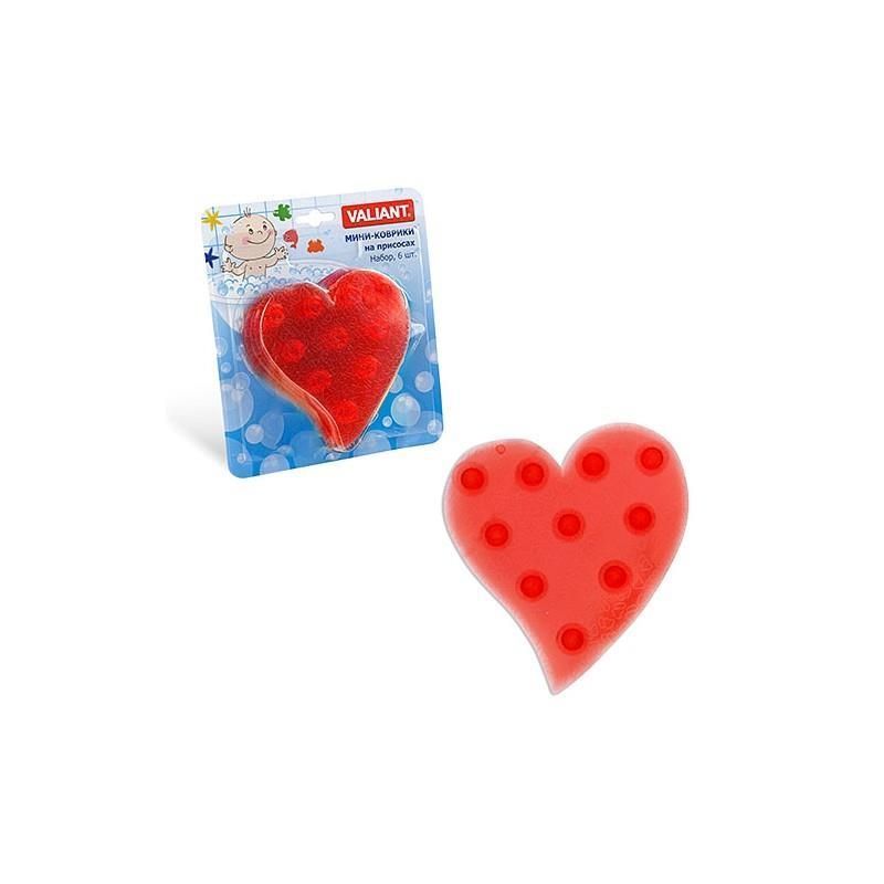 Мини - коврик для ванны Сердце (на присосках) Valiant