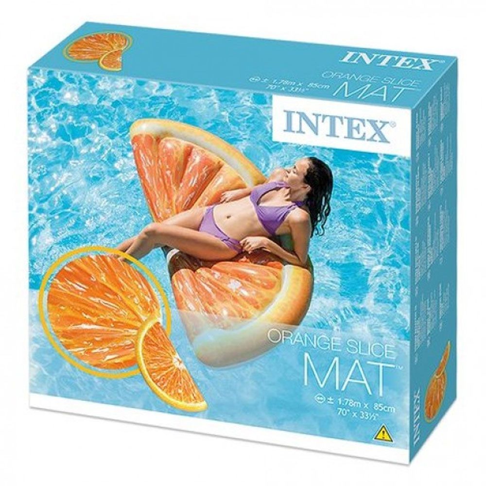 Плотик 178*85 см Апельсин INTEX 58763 *