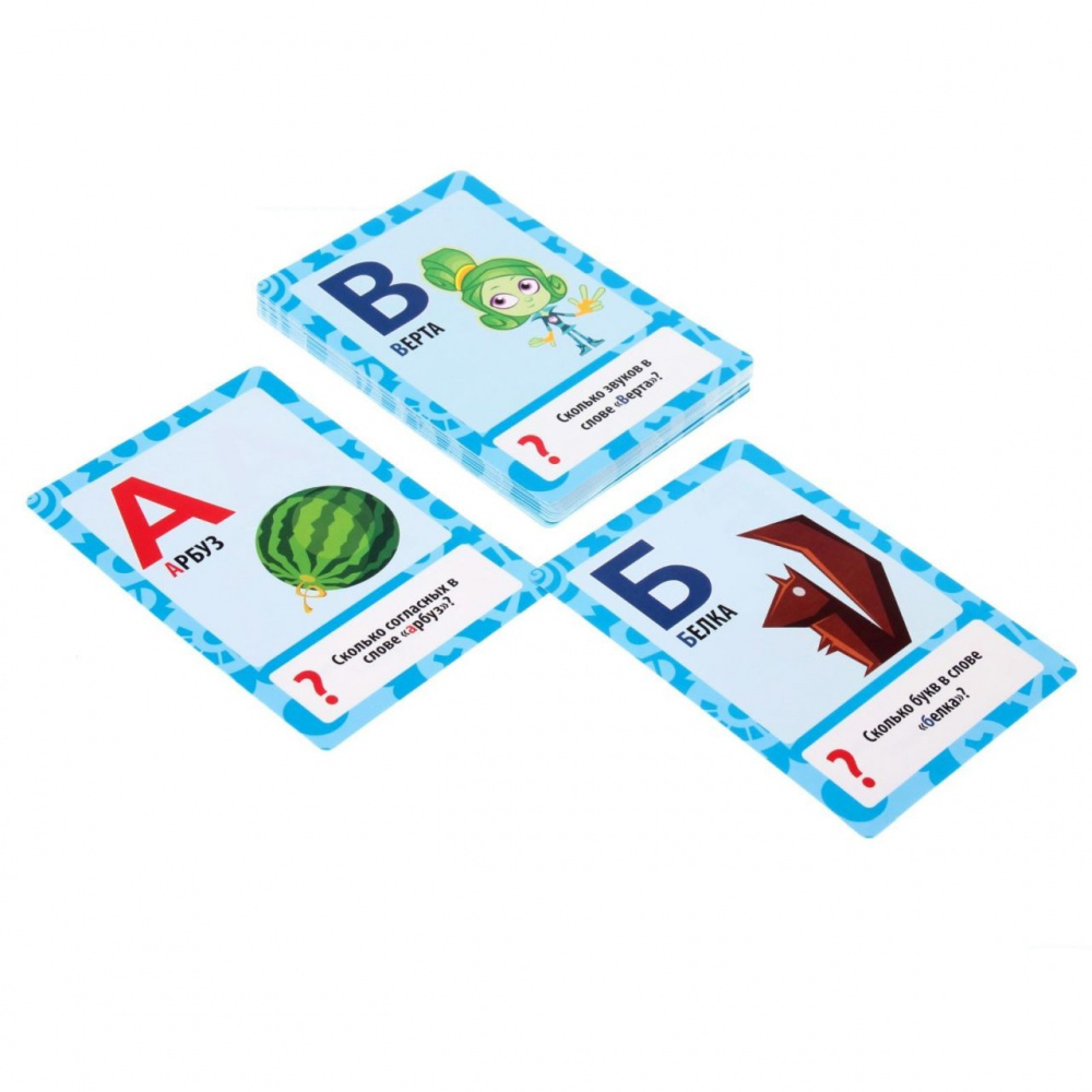 Карточки развивающие Фиксики учим алфавит и цифры 36 карточек УМКА