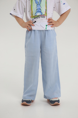 Брюки для девочки Deloras серо-голубой