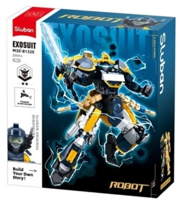 Конструктор "Робот" 255 деталей, в/к 22*23,7*6,7 см