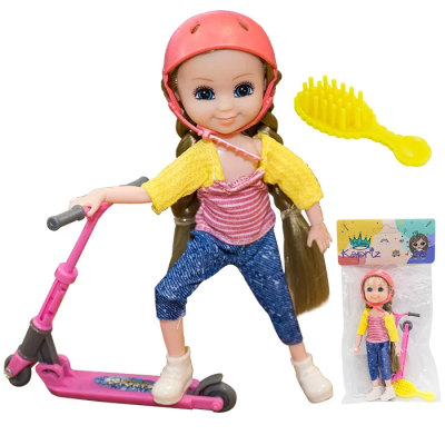 Кукла малышка Miss Kapriz YS53826 с самокатом 