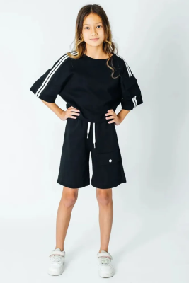 Футболка с коротким рукавом для девочки Deloras черный