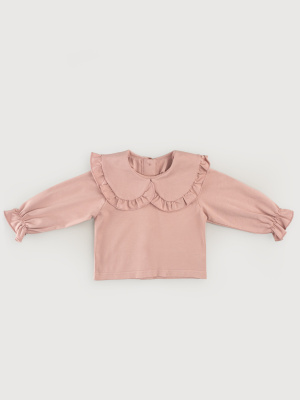 Блузка с воротником MIMILAV пудровый