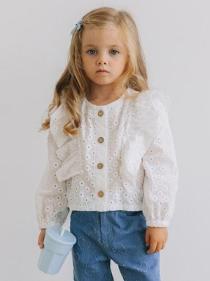 Блузка с рюшами MIMILAV молоко