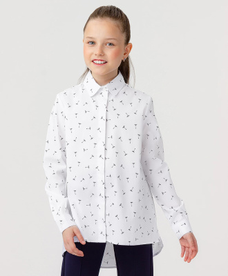 Блузка с длинным рукавом для девочки Button Blue