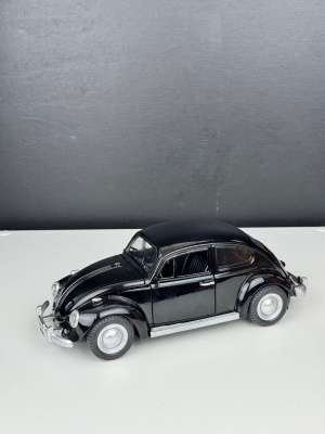 Машина Volkswagen Жук черный, металл, муз. 20см