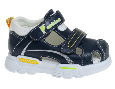 Сандалии для мальчика Сказка темно-синий-желтый