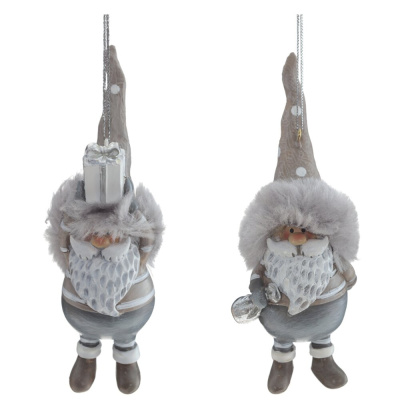 Изделие декоративное подвесное Дед Мороз L5 W4 H12 см, 2в.