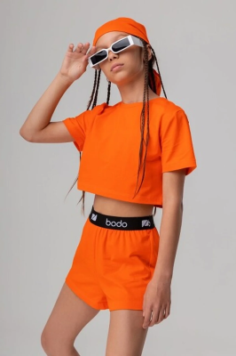 Футболка с коротким рукавом + шорты Bodo оранжевый