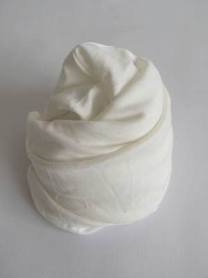 Простыня трикотажная на резинке для детской овальной кроватки "однотон", цвет молочный 9006/10о