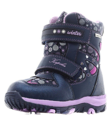 Ботинки для девочки Kapika темно синий-сиреневый