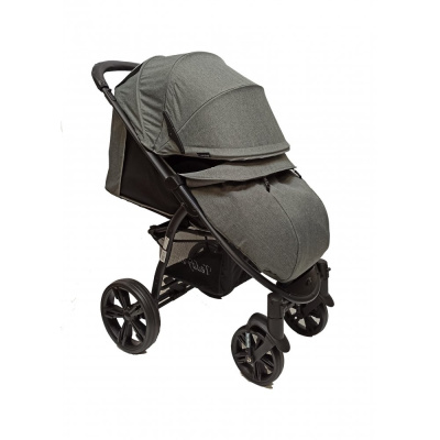 Коляска прогулочная SL - 460 колёса 8" и 11" (Teddy Bear) (Серая с чёрным)*