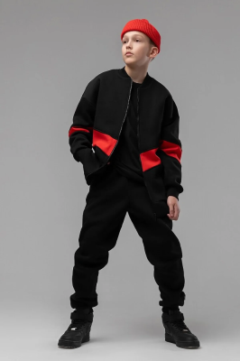 Толстовка + брюки Bodo черный/красный