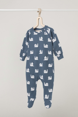 Комбинезон Crockid винтажный синий домик улитки