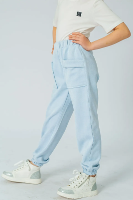 Брюки для девочки COLABEAR голубой