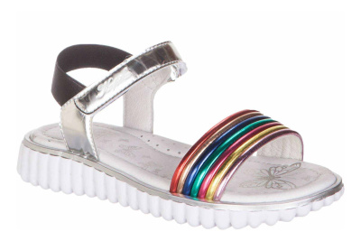 Босоножки для девочки Kapika серебряный-мульти
