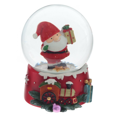 Фигурка декор в стекл шаре Гном D6 см, L7 W7 H8,5 см, 2в.