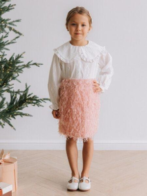 Юбка с перьями MIMILAV розовый