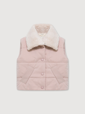 Стеганый жилет MIMILAV пудровый