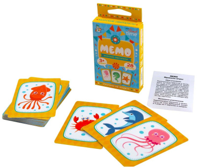Игра МЕМО Морские обитатели. Серия АКТИВ time 04349