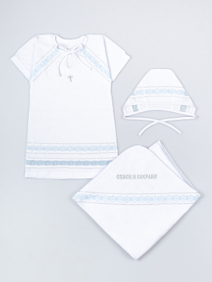 Комплект крестильный для мальчика LEO белый