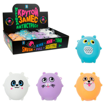 Котик, панда, сова, хомяк 1toy Крутой замес