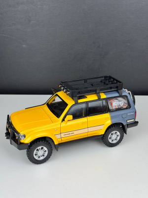 Машина Toyota Land Cruiser желтый, металл, муз. 20см