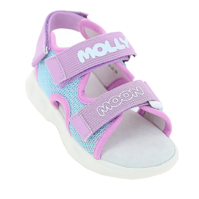 Босоножки для девочки Molly Moon голубой/фиолетовый