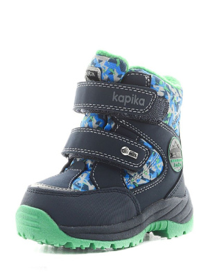 Ботинки для мальчика Kapika темно синие-зеленый