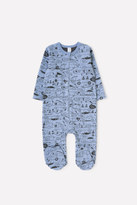 Комбинезон Crockid быстрые машинки на серо-голубом