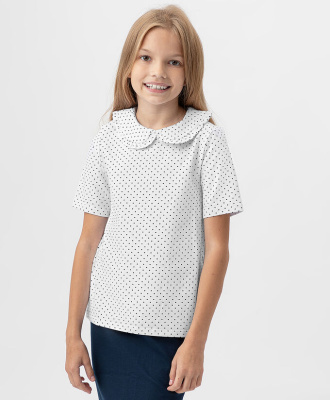 Блузка с коротким рукавом для девочки Button Blue