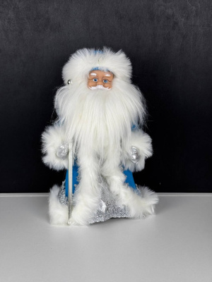 Фигура наст. муз.Дед Мороз 30см гол. шубка