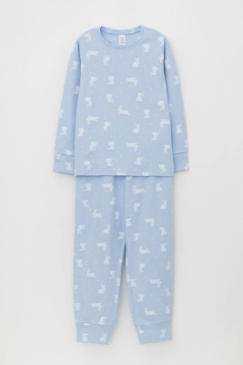 Пижама для девочки Crockid летающие лошадки на небесно-голубом