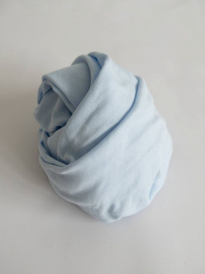 Простыня трикотажная на резинке для детской кроватки "однотон", цвет голубой 9006/1п