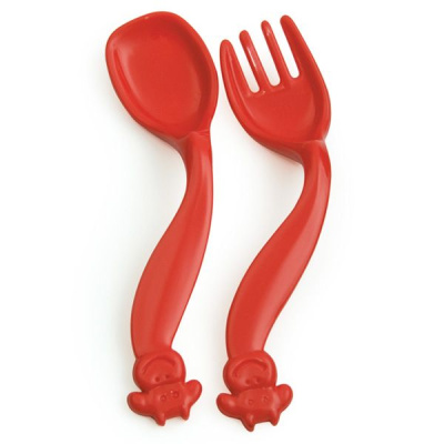 Набор детский (ложка, вилка) Бусинка