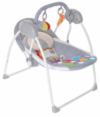 Электрокачели Malaga Жирафик Grey серый PITUSO (адаптер, пульт) 77*60*62см, 4шт.в коробке