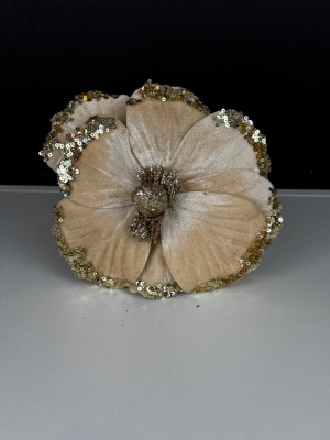 Цветок новогодний бронза