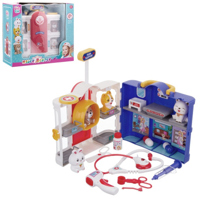 Набор "Доктор" "Girl's Club", в комплекте: животные, аксессуары, световые и звуковые эффекты, блестя